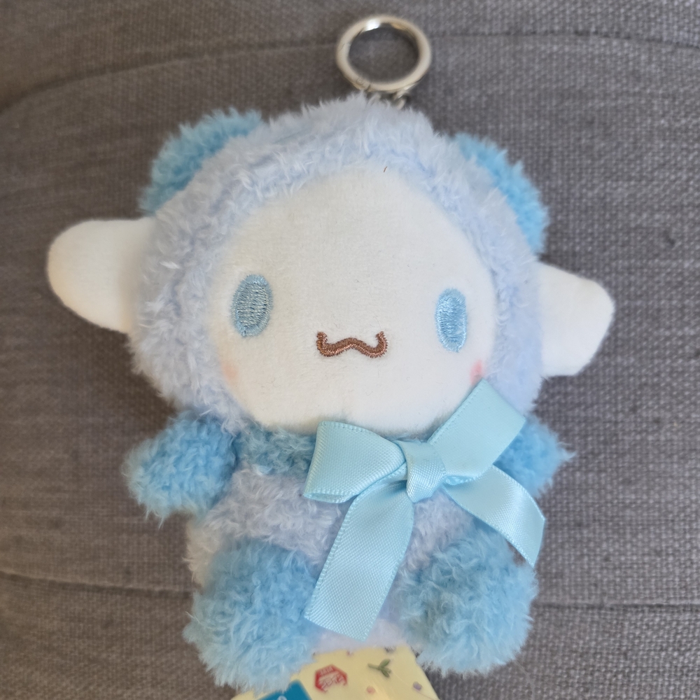 Cinnamoroll Cute Blue Plush Keychain